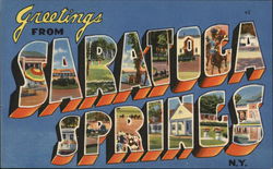 Greetings from Saratoga Springs Postcard