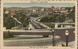 View of City Sao Paulo, Brazil Postcard Postcard Postcard