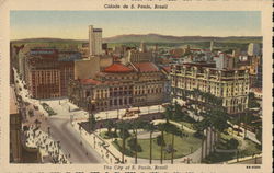 View of City Sao Paulo, Brazil Postcard Postcard Postcard