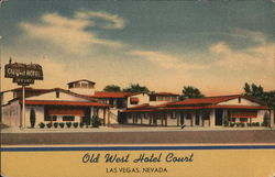 Old West Hotel Court Postcard