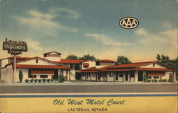 Old West Motel Court Postcard