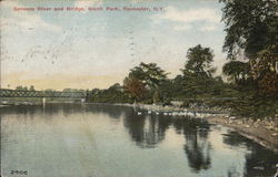 Genesee River and Bridge, South Park Postcard