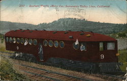 Southern Pacific Motor Car California Trains, Railroad Postcard Postcard Postcard