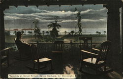 Veranda, Hotel Potter by Moonlight Postcard