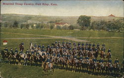 Mounted Troop Cavalry Postcard