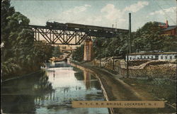 NYC RR Bridge Lockport, NY Postcard Postcard Postcard