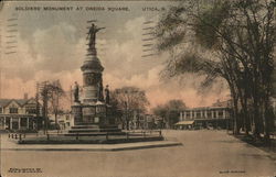 Soldiers' Monument at Oneida Square Postcard