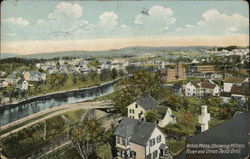 View of Town showing Millers River and Union Twist Drill Postcard