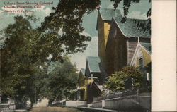 Coloma Street Showing Episcopal Church Placerville, CA Postcard Postcard Postcard