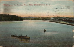 Boating on the Raritan River Postcard