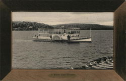 A White Line Steamer Postcard