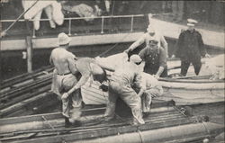 Recovering Bodies from the Ill-Fated SS Eastland Chicago, IL Disasters Postcard Postcard Postcard