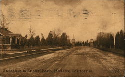 Entrance to Enslen Park Modesto, CA Postcard Postcard Postcard