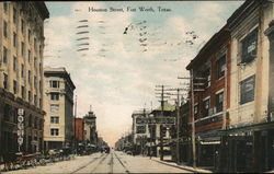 Houston Street View Fort Worth, TX Postcard Postcard Postcard