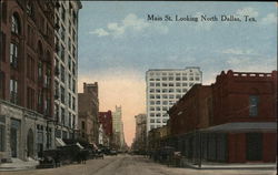 Main Street Looking North Dallas, TX Postcard Postcard Postcard