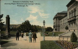 Entrance to Schenley Park, Showing Magee Memorial and Carnegie Library Pittsburgh, PA Postcard Postcard Postcard