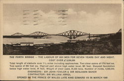 The Forth Bridge Edinburgh, Scotland Postcard Postcard Postcard