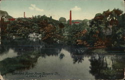 Concord River From Rogers Street Lowell, MA Postcard Postcard Postcard