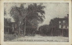 A View of North Broadway Postcard