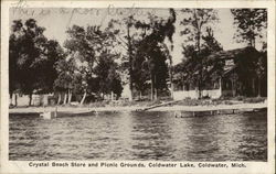 Crystal Beach Store and Picnic Grounds, Coldwater Lake Michigan Postcard Postcard Postcard