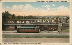 Post Exchange Theatre and Artillery Barracks Postcard