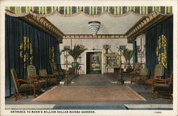 Entrance to Mann's Million Dollar Rainbo Gardens Chicago, IL Postcard Postcard Postcard