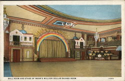 Ball Room and Stage of Mann'sMillioon Dollar Rainbow Room Chicago, IL Postcard Postcard Postcard