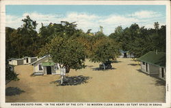 Roseburg Auto Park, "In the Heart of the City," 50 Modern Clean Cabins Oregon Postcard Postcard Postcard