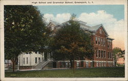 High School and Grammar School Greenport, NY Postcard Postcard Postcard