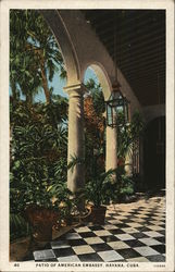 Patio of American Embassy Havana, Cuba Postcard Postcard Postcard