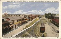 Front Street from Freight Office Colon, Panama Postcard Postcard Postcard