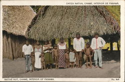 Native Hut Postcard