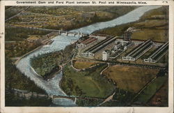 Government Dam and Ford Plant St. Paul, MN Postcard Postcard Postcard