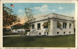 City Hall and Carnegie Library Calexico, CA Postcard Postcard Postcard