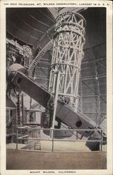 100 Inch Telescope, Mt. Wilson Observatory - Largest in U.S.A. Mount Wilson, CA Postcard Postcard Postcard