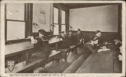 Writing to the Folks at Home from the K. of C. Fraternal Postcard Postcard Postcard