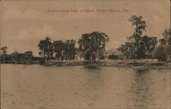 Homes along Lake Howard Winter Haven, FL Postcard Postcard Postcard