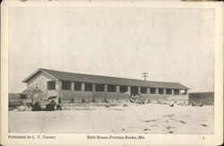 Bath House on the Beach, Fortune Rocks Biddeford, ME Postcard Postcard Postcard