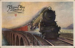 Broad Way Limited - Pennsylvania Railroad Postcard