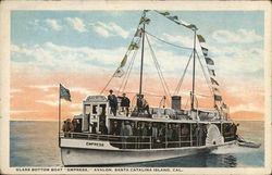 Glass Bottom Boat "Empress," Avalon Santa Catalina Island, CA Postcard Postcard Postcard