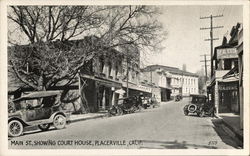 Main St., Showing Court House Postcard