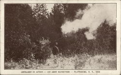 Artillery in Action-1st Army Maneuvers, 1939 Plattsburgh, NY Postcard Postcard Postcard