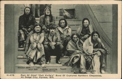 Part of Chief Dull Knife's Band of Captured Northern Cheyennes Postcard