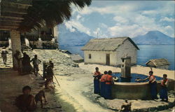 Village Scene San Antonio Palopo, Guatemala Central America Postcard Postcard Postcard