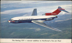 Northwest Airlines - Boeing 727 Postcard