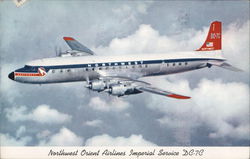 Northwest Oriental Airlines Imperial Service DC-7C Postcard