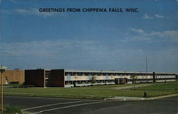 Senior High School - Greetings from Chippewa Falls Postcard