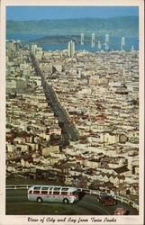 City and Bay from Twin Peaks San Francisco, CA Postcard Postcard Postcard