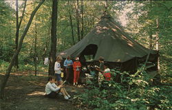 Tent Area Green Hill, Wesley Woods Postcard