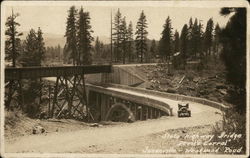 State Highway Bridge, "Devil's Corral", Susanville and Westwood Road Postcard